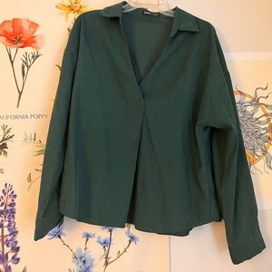 Trendy green blouse